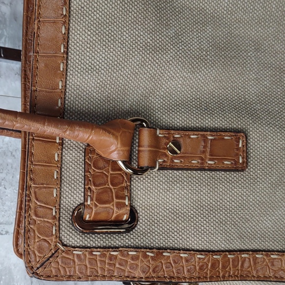 Michael Kors Canvas/Leather "Hamilton" Satchel Bag - Picture 11 of 16